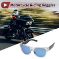 thumbnail image 2 of 1 juego de gafas de motocicleta anti-reflejo Triacetato de celulosa PC UV400 gafas de ciclismo lente azul marco claro negro, 2 of 6