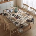 thumbnail image 2 of Pug and Footprint Rectangle Tablecloth 60"x84",Waterproof Polyester Rectangle Table Cloth, Wipeable Spillproof Polyester Tablecloth for Dining, Camping, Indoor and Outdoor, 2 of 5