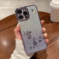 thumbnail image 3 of for iPhone 15 Pro Max Glitter Clear Case for Women Girls Cute Flower Bling Sparkle Phone Case Luxury Plating Camera Lens Cover Protection Soft Silicone Shockproof Cover 6.7 inch (Sierra Blue), 3 of 8