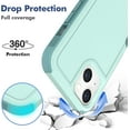 thumbnail image 2 of for iPhone 14 / iPhone 13 Case: Dual Layer Protective Heavy Duty Cell Phone Case Shockproof Rugged Bumper Tough with Screen Protector - 16FT  Grade Drop Tested for iPhone 14 / iPhone 13, Green, 2 of 16