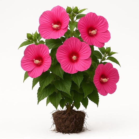 Hardy Hibiscus Starter Plant - Colorful Perennial Blooms, Full Sun, USDA Zones 4-9, Ships Bare Root, No Pot