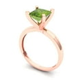 thumbnail image 2 of Solitaire Engagement Ring for Women - 1.5ct Natural Peridot in 14K Rose Gold Promise Ring, 2 of 6