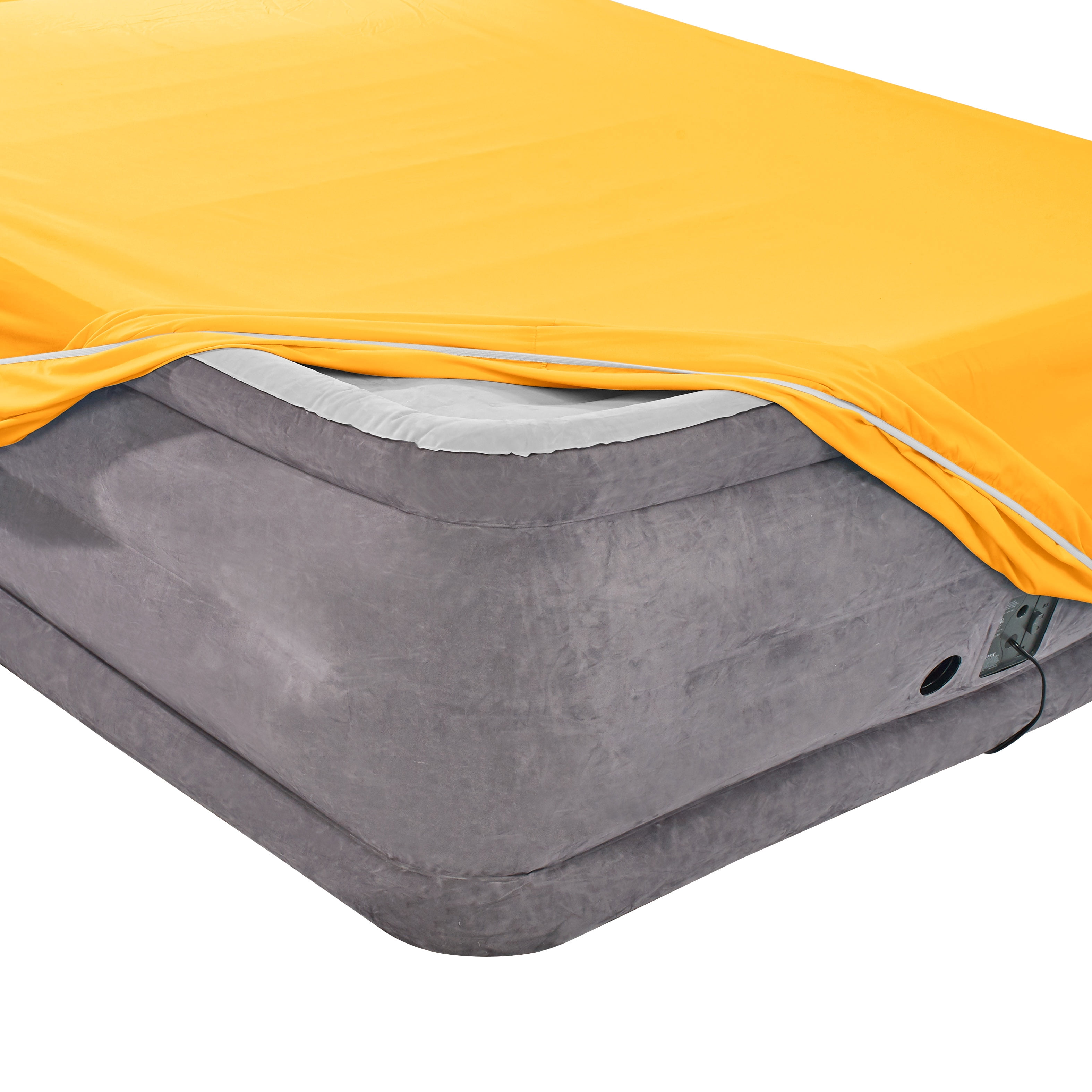 Premium 1800 Collection 18" - 21" Extra Deep Pocket Fitted Sheet, Fits High Profile Mattresses with Toppers, Double Brushed Soft Microfiber, Hypoallergenic, Full Size - Yellow