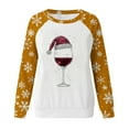 thumbnail image 5 of RKSTN Christmas Sweatshirts for Women Oversize Crewneck Glitter Red Wine Glass Funny Print Pullover Hoodless Sweatshirt Tops Womens Casual Loose Round Neck Xmas Holiday Party Long Sleeve Sweatshirt, 5 of 5