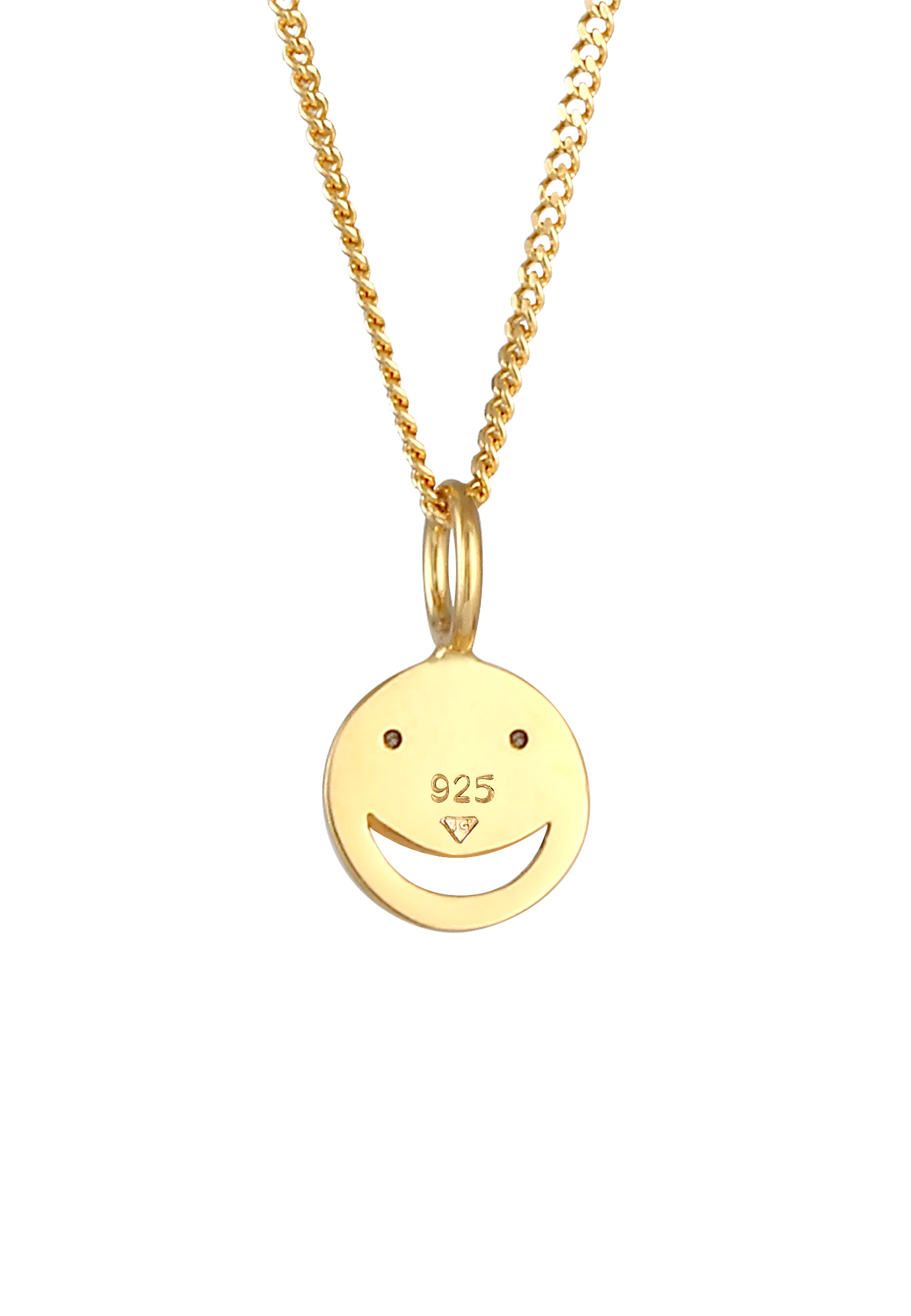 Elli by Julie & Grace Smile Face Emoji Crystals Necklace 925
