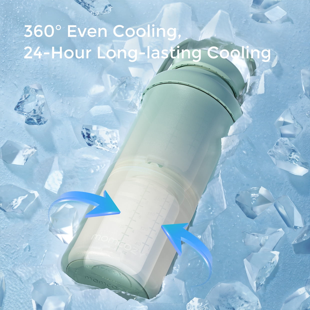 Momcozy 22oz Portable Breast Milk Cooler with 2 Bottles - 24 Hour Cooling