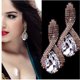 thumbnail image 4 of Pendientes de gota de agua chapados en oro con microincrustaciones de cristal para mujer personalizados de tendencia de moda de estilo coreano, 4 of 5