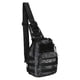 thumbnail image 1 of Bolso bandolera pequeño para exteriores, mochila de pecho para hombres que viajan, hacen senderismo, Grano de pitones negros, 1 of 9