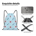 thumbnail image 4 of Fotbe Syringe And Red Cross Bolsa Mochila con Cordón Estampada, Bolsa de Gimnasio Deportiva, Bolsa Cinch, Bolsa con Cordón para Hombres y Mujeres-Small, 4 of 6