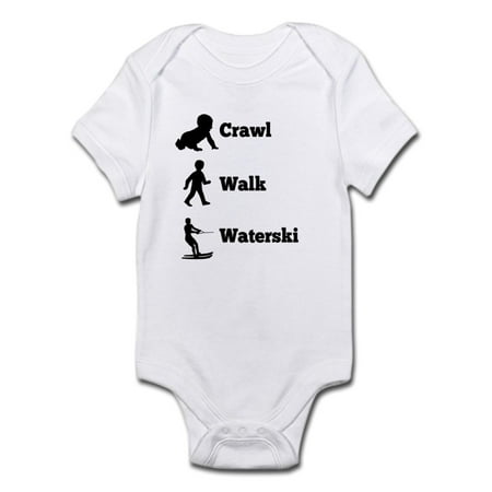 

CafePress - Crawl Walk Waterski Body Suit - Baby Light Bodysuit