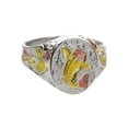 thumbnail image 2 of Up to 65% Off Gold Three-dimensional Relief Goldfish Ripple Ring Men's Two-color Personality Necklace Rings Earring Jewelry on Clearance, 2 of 2