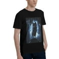 thumbnail image 2 of Bingfone Night Scene Of Wolves Men'S Loose Fit Short-Sleeve Pocket T-Shirt, 2 of 7