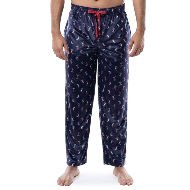 Pantalón de Pijama para Dormir de Hombre IZOD Lite Touch Fleece, Azul Marino/Barco, Extra Grande