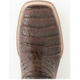 thumbnail image 6 of Ferrini  Mens Belly Caiman Chocolate Square Toe   Western Cowboy Boots   Mid Calf, 6 of 7