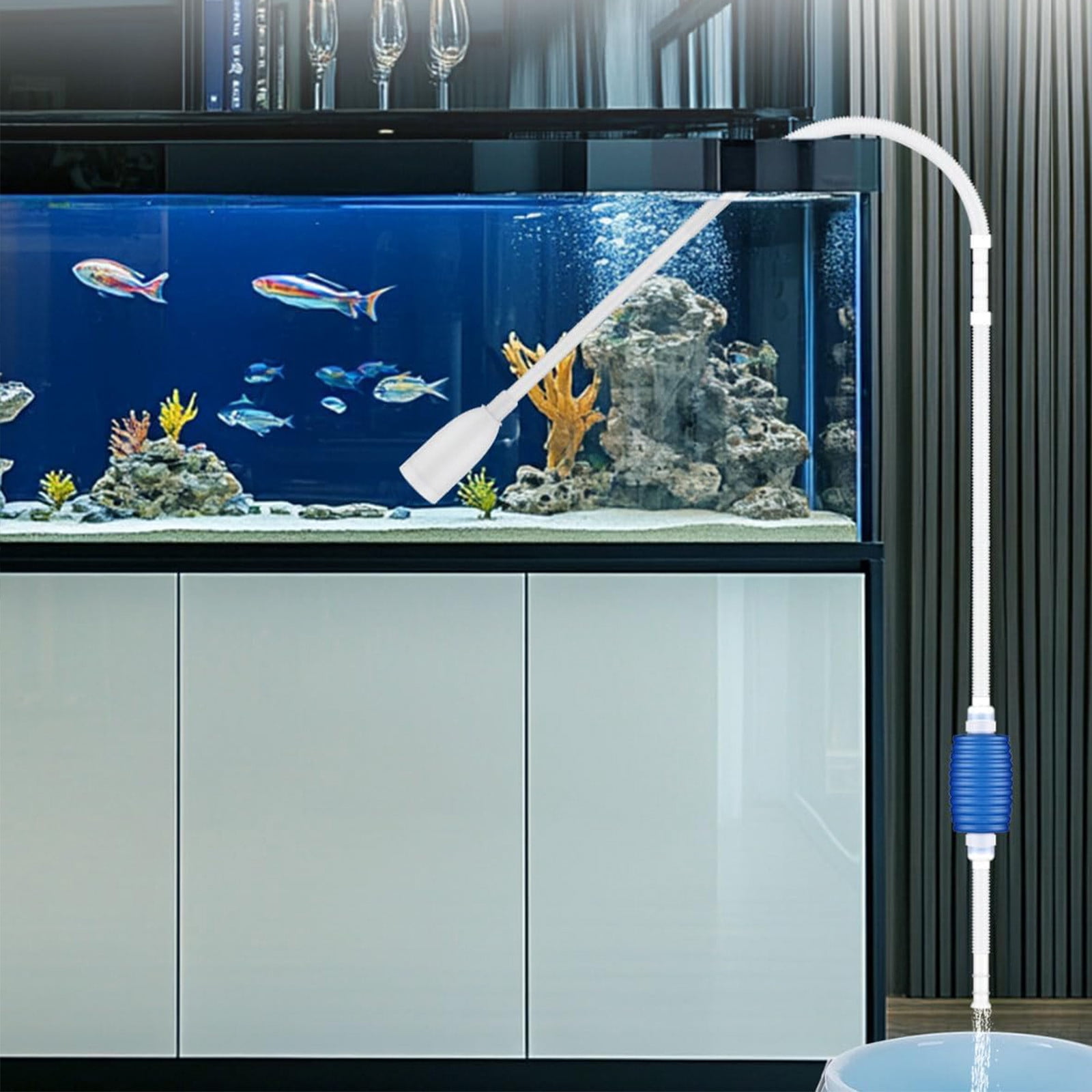 Aquarium Cleaning Tools,Semi-Automatic Water Changer and Gravel Cleaner with Suction Tube and Water Pump Pipe for Fish Tank Maintenance
