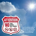 thumbnail image 6 of Property Shield Sign No Food No Drinks No Cell Phone (2 Pack) 18 inch X 18 inch Shield Shaped Commercial Grade Plastic Signs Weather Resistant, UV Protected for Workplace Made in the, 6 of 7