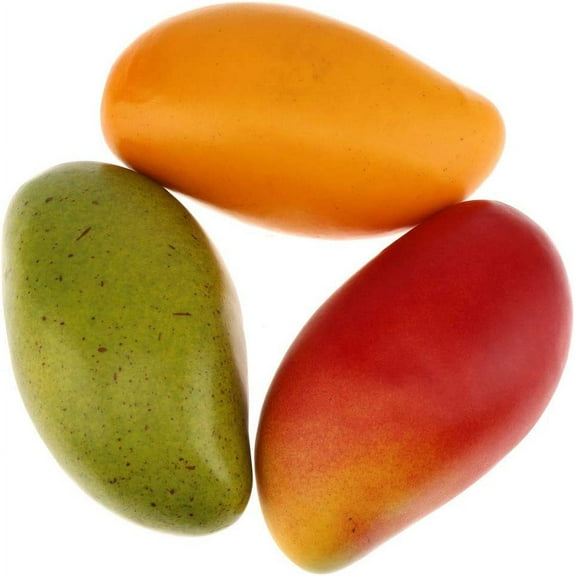 3pcs Artificial Lifelike Mango Decoration Fake Fruit Home Party Kitchen Table Food Show