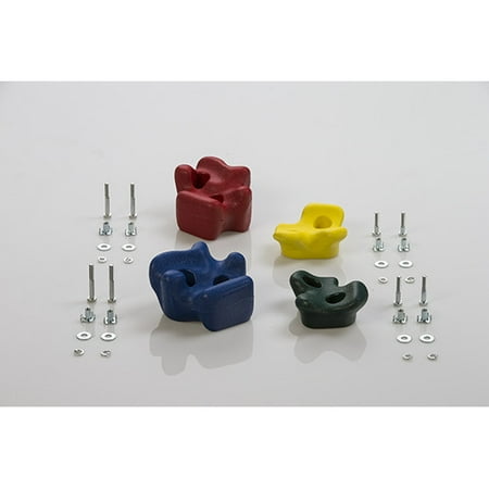 Rock Climbing Accessories Creative Cedar Designs Playset Climbing Rocks (set of 4)- Green, Yellow, Blue & Red ()