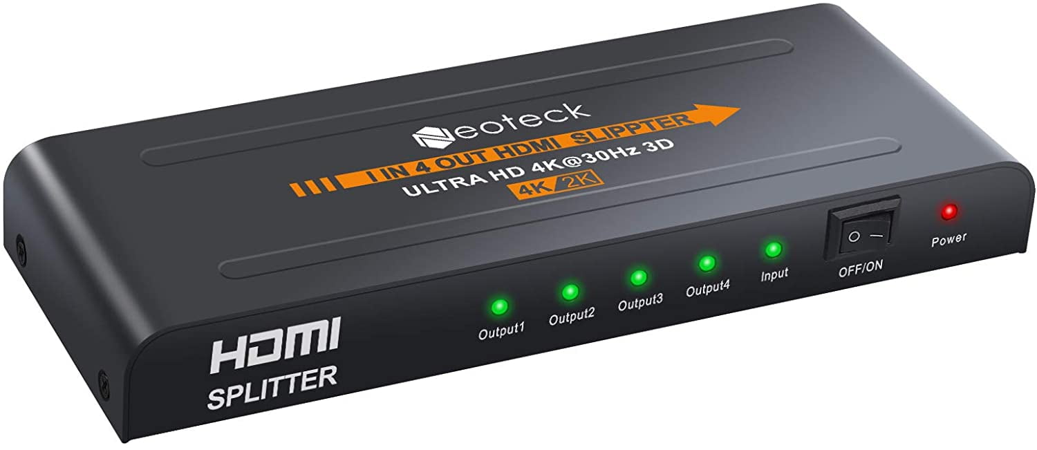 Home Audio & Video Accessories Neoteck HDMI Splitter 4 Way with HDMI Cable 1080P HD Hub Smart