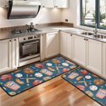 thumbnail image 3 of Kitchen Rugs Sets Of 2,Blue Baseball Stadium Pattern Anti Fatigue Kitchen Mat Rugs Non Slip Washable,Decorative Kitchen Floor Mats for Kitchen,Sink,Laundry,17"x47"+17"x47", 3 of 5