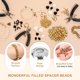 thumbnail image 3 of Uxcell Cuentas Espaciadoras Llenas de 4mm, 64Pcs Cuentas Redondas de Metal Plateado Suave para Hacer Pulseras y Collares DIY, 3 of 6