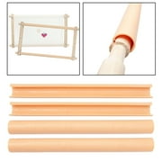 Handmade Needlework Frame Holder Hand Embroidery Hoops Needlepoint Stretcher Tapestry Scroll Frame Rectangle Portable for Cross Stitch Tools