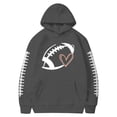 thumbnail image 4 of LUOGENLI Chandails à Capuchon pour Hommes, Lot de 5, Chandail de Sport pour Amateurs de Football, Joueur de Rugby Vintage, Sport Rétro, Chandail à Capuchon à Enfiler pour Hommes, Hauts, Chandails à Capuchon à Fermeture Éclair pour Hommes, Graphique, Anime, Gris2, Taille M, 4 of 4