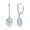 Rhodium Plated-Oval, variant on Bridal Halo Designed Pear-Shape/Oval Cubic Zirconia Silver/14k Gold Plated Sterling Silver Engagement Dangling Earrings Jewelry for Bride, Bridesmaid, Women, and Teens