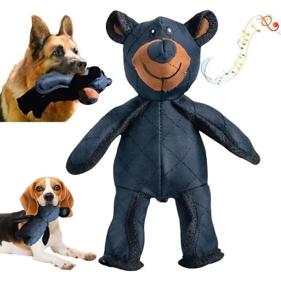 Unbreakable Bear Indestructible Dog Toys for Heavy Chewers, Bear Chew Toy for Dogs Extreme Chew Resistant Indestructible Robust Bear Toy, Resistant Squeaky Dog Toys for Heavy Chewers,1