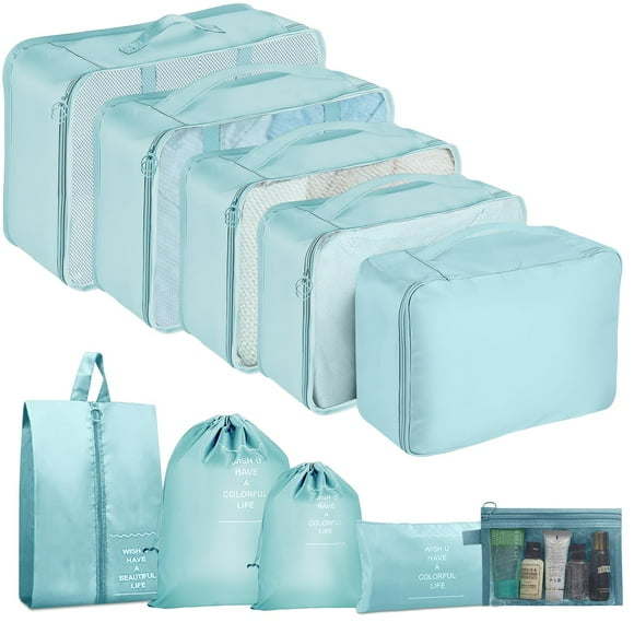 Juego de 10 bolsas organizadoras de equipaje YEEYAA de Packing Cubes para viajes