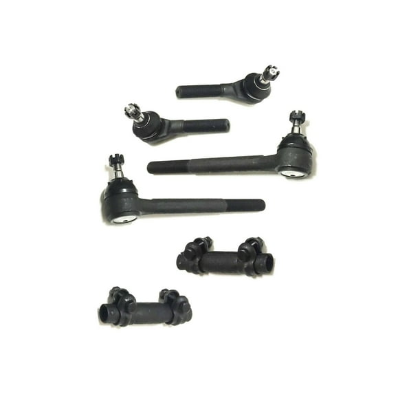 6 Pc Front Steering Tie Rod Ends Outer Inner Adjusting Sleves Kit Fits select: 1998-2004 CHEVROLET S TRUCK, 1998-2005 CHEVROLET BLAZER