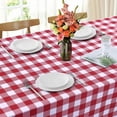 thumbnail image 3 of Buffalo Check Tablecloth Rectangle 52"x 52"-Washable and Stain Resistant Gingham Tablecloth Great for Outdoor Picnic, Parties, Kitchen and Holiday Dinner,Navy Blue, 3 of 9