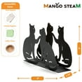 thumbnail image 2 of Mango Steam Tabletop NapkinTissue & Letter Holder for Home, Kitchen, Restaurants (cat, Black), 2 of 2