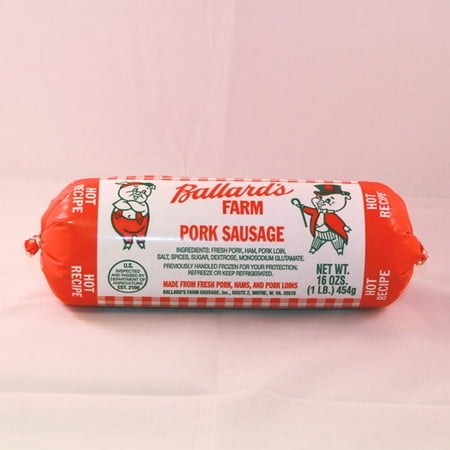 Ballard's Farm Hot Recipe Pork Sausage, 16 oz