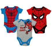 Spider-Man Costume Styled Infant Bodysuit 3-Pack-0-3 Months