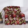 thumbnail image 3 of Naloa Leaf And Fruit Flannel Fleece Throw Blanket for Bed Couch, Thick Blanket - All Seasons Suitable for Women, Men and Kids-60"x50", 3 of 6