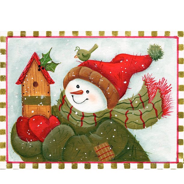 Cuadros Decorativos Cuadro de dibujo de diamantes de imitación de mosaico de muñeco de nieve con taladro redondo completo DIY 5D Likrtyny embutido en tela
