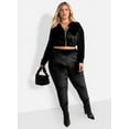 thumbnail image 2 of Rebdolls Women's Plus Velour Joggers - Black - Medium, 2 of 5