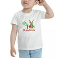 thumbnail image 3 of Merry Christmas My 1st Christmas Deer Cute Toddler Tshirts for Boys Girls (White, Youth L), 3 of 5