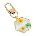 thumbnail image 4 of Resin Keychain Natural Dried Flowers Pendant Oil Drip Treatment Process Key Ring for Women Girls Nationality Eyes, 4 of 4