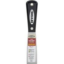 HYDE 02050 and Silver Putty Knives, Professional, 1-1/4 in. Blade Wdth, 1 Pack, Black