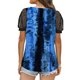 thumbnail image 2 of Gibobby Casual Playera de Manga Corta para Mujer Top manga corta con cuello en V encaje informal con estampado moda para mujer(Azul oscuro,CH), 2 of 4