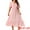 Pink, variant on DARING DIVA Women's Swiss Dots Ruffle Short Sleeve Midi Dresses L Pink