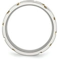 thumbnail image 3 of Chisel Stainless Steel Brushed Yellow IP-plated 8.2mm Grooved Band - Ring Size 12.5, 3 of 8