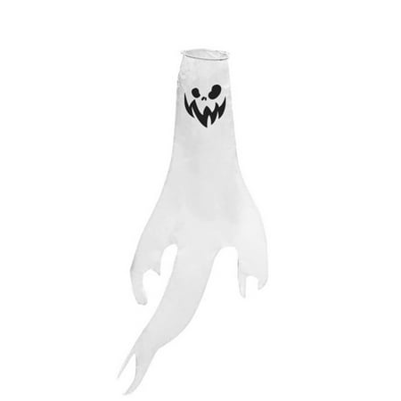 

Halloween White Ghost Hanging Pendant Durable for Creative Windsock for Garden Y