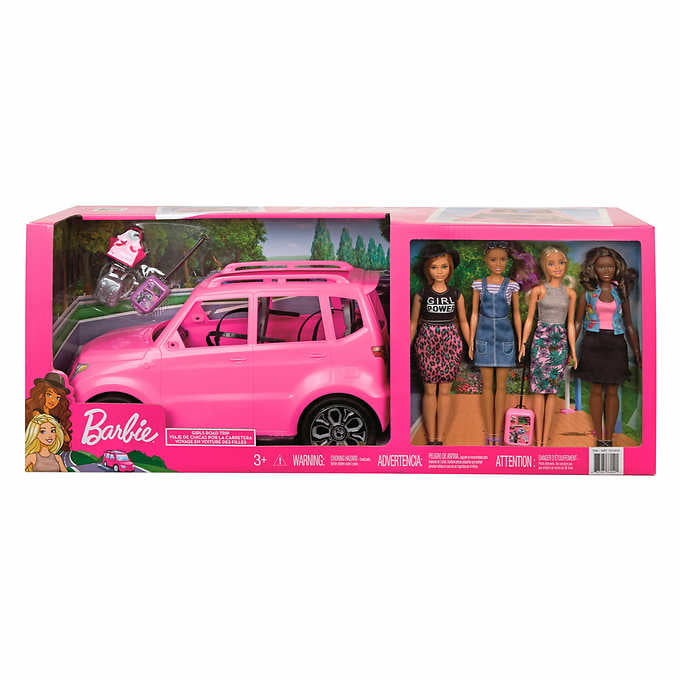 4 barbie dolls