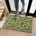 thumbnail image 2 of Blue Sunflower Vine Leaf Pattern Door Rugs,Washable Non Slip Door Mats Indoor,Decorative Door Mats,Entry Mat Indoor for Entrance,Bedroom,Kitchen,Bathroom,16"x24", 2 of 6