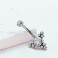 thumbnail image 3 of F136 Titanium Navel Piercing Zircon Diaphragm Clicker Hinge Segment Charming Belly Button Ring Body Jewelry Woman Accessories FGS, 3 of 7