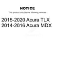 thumbnail image 2 of Genius Front Coated Disc Brake Rotors Pair for Car Acura TLX MDX KG-100354, 2 of 9