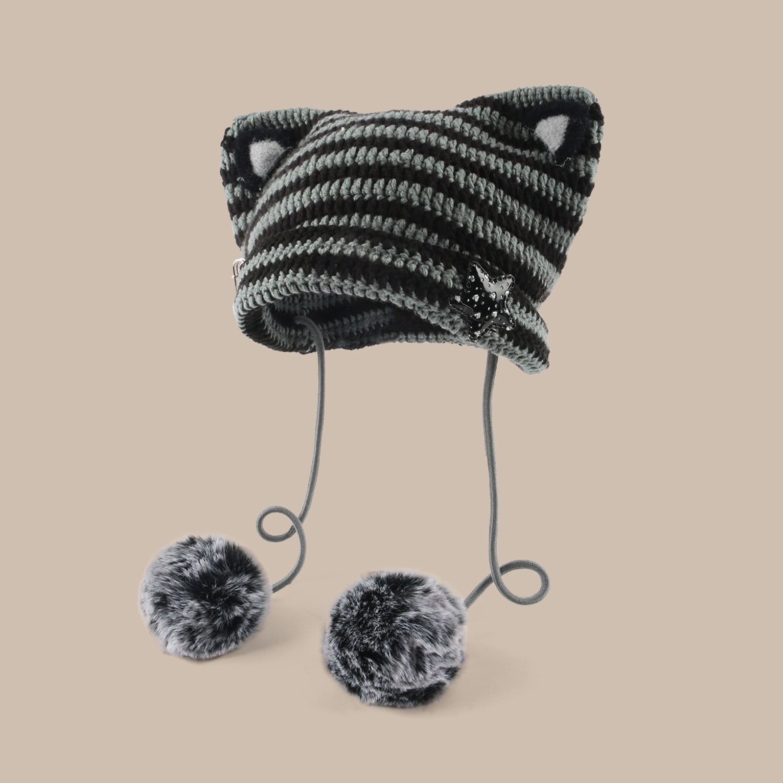 小物 ANDWANG Fluffy cat knit hat 5d7a98aa-85d5-469e-8cd8-